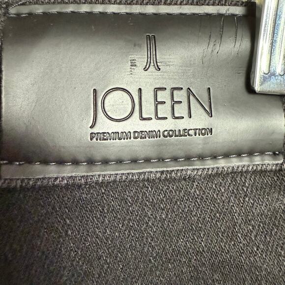 Joleen High Rise  lack Jeans Made in Italy Size L Stretchy Button /Zip Closure - Picture 7 of 9